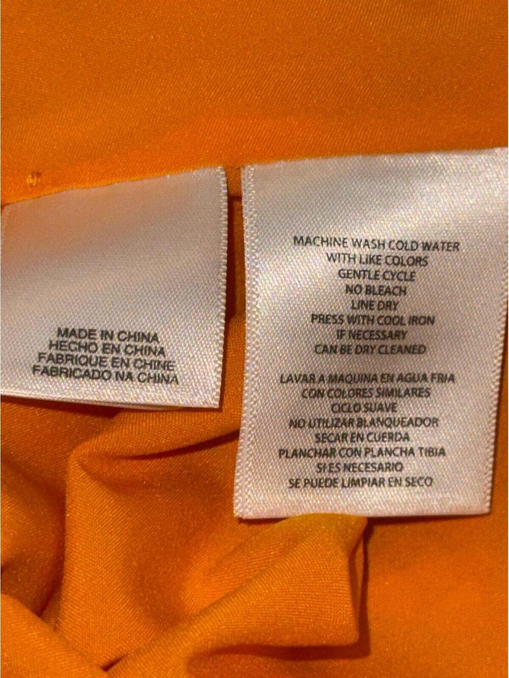 Rachel Roy Collection Floral Midi Dress Womens Small Yellow Orange Blouson NWT - Picture 4 of 5
